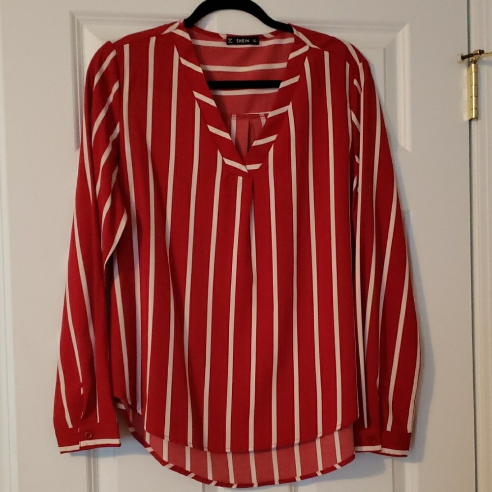 Shein berry colored blouse